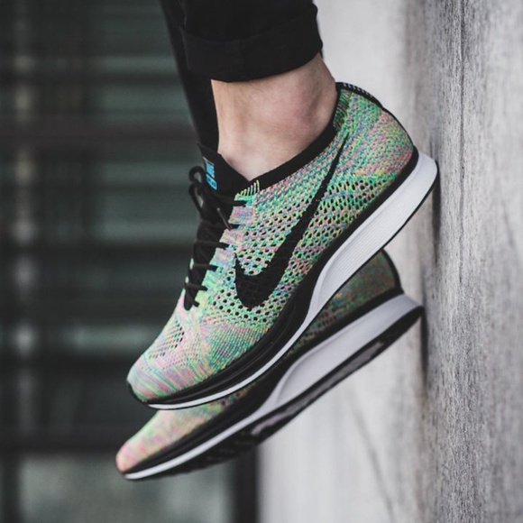 Nike Flyknit Racer Multi-Color Running Shoes - Picture 2 of 7